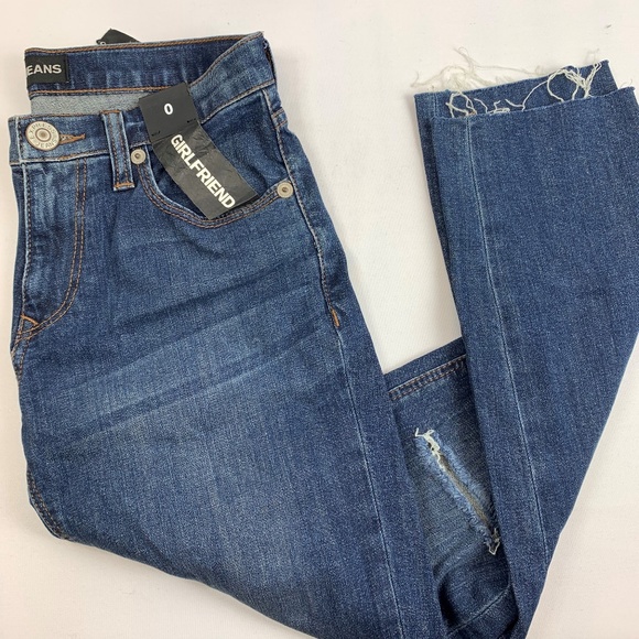 Express Denim - NWT Express Girlfriend Raw Hem Jeans 0